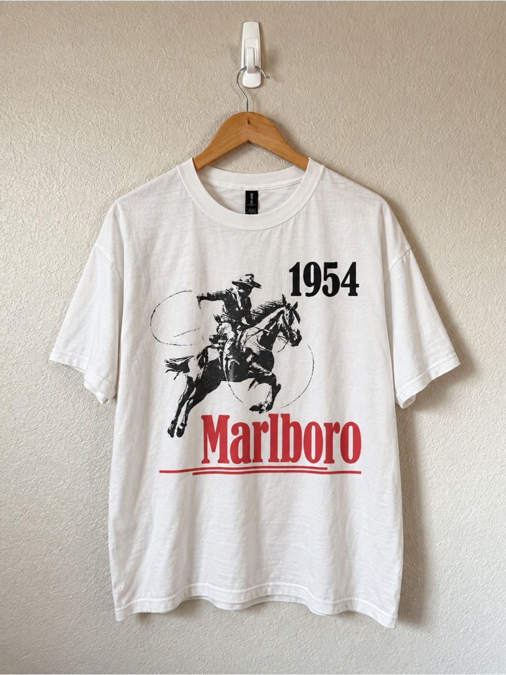 Marlboro 1954 Cowboy Graphic T-Shirt White Unisex